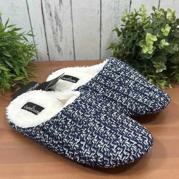 Cuddl Duds Seedstitch Slipper Clog with Luxe Sherpa Lining Size S - Picture 3 of 6